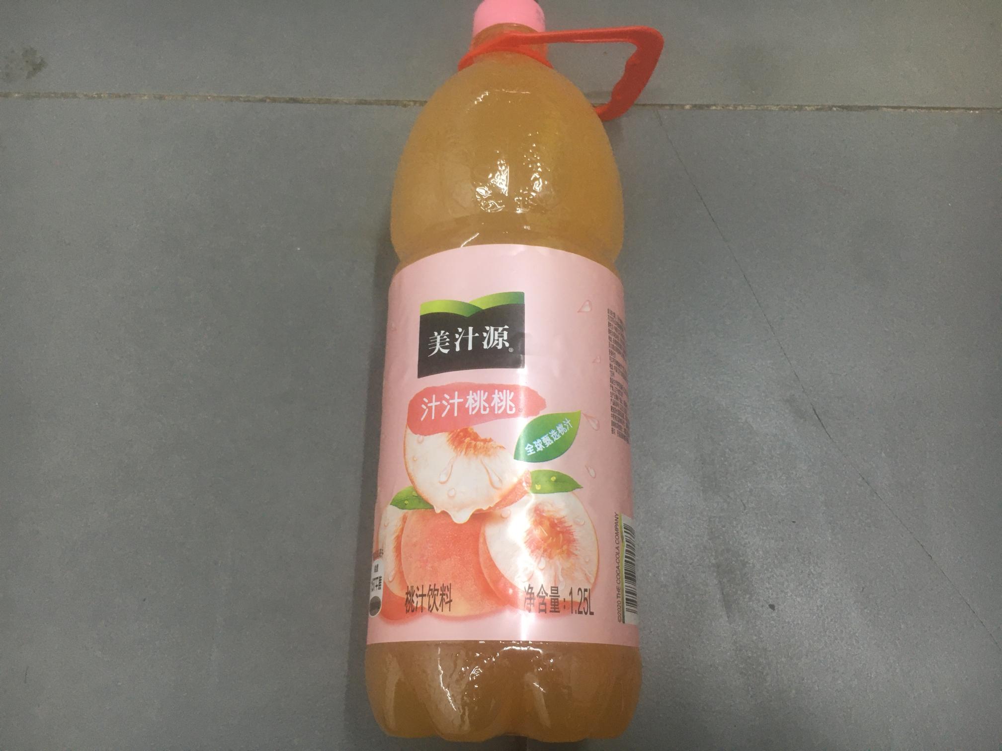 美汁源汁汁桃桃1.25L/瓶