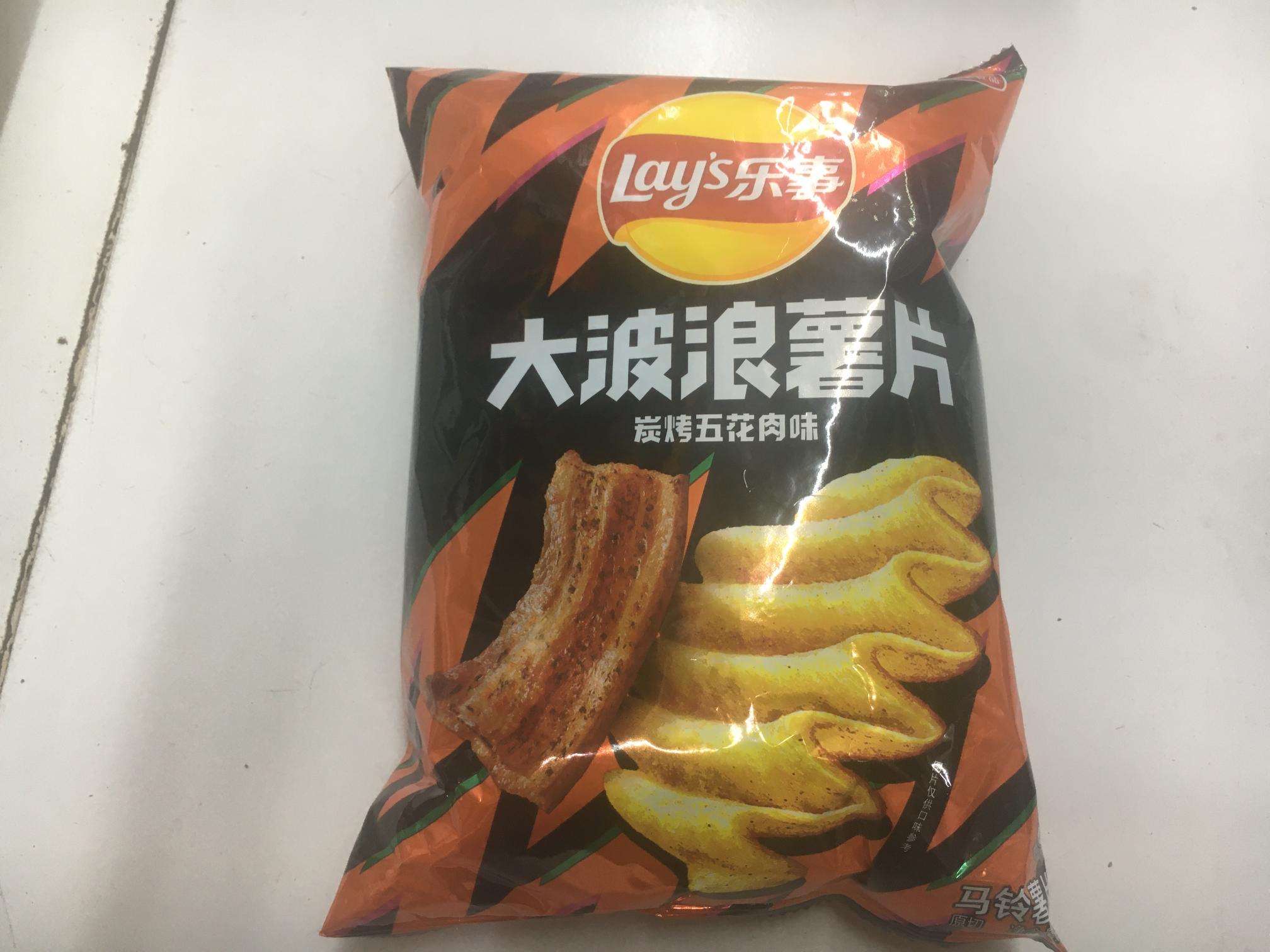 乐事大波浪薯片70g/袋(炭烤五花肉味)